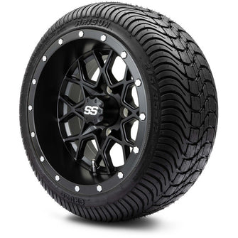 Lakeside Buggies MODZ 12" Vortex Matte Black Wheels & Street Tires Combo- G1-5216-MTB STREET OPTION Modz Tire & Wheel Combos