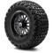 Lakeside Buggies MODZ 12" Mayhem Glossy Black with Ball Mill Wheels & Off-Road Tires Combo- G1-5217-BB OFF-ROAD OPTION Modz Tire & Wheel Combos