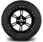 Lakeside Buggies MODZ 14" Ambush Glossy Black Wheels & Off-Road Tires Combo- G1-5400-GB OFF-ROAD OPTION Modz Tire & Wheel Combos