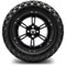 Lakeside Buggies MODZ 14" Ambush Glossy Black Wheels & Off-Road Tires Combo- G1-5400-GB OFF-ROAD OPTION Modz Tire & Wheel Combos