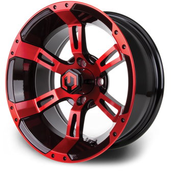 Lakeside Buggies MODZ Ambush Red & Black 14" Golf Cart Wheel- G1-5400-MBR Modz Wheels