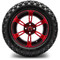 Lakeside Buggies MODZ 14" Ambush Red and Black Wheels & Off-Road Tires Combo- G1-5400-MBR OFF-ROAD OPTION Modz Tire & Wheel Combos