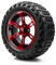 Lakeside Buggies MODZ 14" Ambush Red and Black Wheels & Off-Road Tires Combo- G1-5400-MBR OFF-ROAD OPTION Modz Tire & Wheel Combos