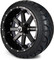 Lakeside Buggies MODZ 14" Assault Glossy Black with Ball Mill Wheels & Street Tires Combo- G1-5401-BB STREET OPTION Modz Tire & Wheel Combos