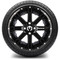 Lakeside Buggies MODZ 14" Assault Glossy Black with Ball Mill Wheels & Street Tires Combo- G1-5401-BB STREET OPTION Modz Tire & Wheel Combos