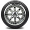 Lakeside Buggies MODZ 14" Assault Chrome Wheels & Street Tires Combo- G1-5401-CM STREET OPTION Modz Tire & Wheel Combos