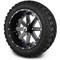 Lakeside Buggies MODZ 14" Assault Matte Black with Ball Mill Wheels & Off-Road Tires Combo- G1-5401-MTB OFF-ROAD OPTION Modz Tire & Wheel Combos