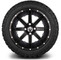 Lakeside Buggies MODZ 14" Assault Matte Black with Ball Mill Wheels & Off-Road Tires Combo- G1-5401-MTB OFF-ROAD OPTION Modz Tire & Wheel Combos