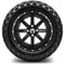 Lakeside Buggies MODZ 14" Assault Matte Black with Ball Mill Wheels & Off-Road Tires Combo- G1-5401-MTB OFF-ROAD OPTION Modz Tire & Wheel Combos