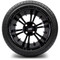 Lakeside Buggies MODZ 14" Vampire Glossy Black Wheels & Street Tires Combo- G1-5402-GB STREET OPTION Modz Tire & Wheel Combos