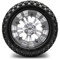 Lakeside Buggies MODZ 14" Vampire Gunmetal Wheels & Off-Road Tires Combo- G1-5402-GM OFF-ROAD OPTION Modz Tire & Wheel Combos