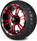 Lakeside Buggies MODZ 14" Vampire Red and Black Wheels & Street Tires Combo- G1-5402-MBR STREET OPTION Modz Tire & Wheel Combos