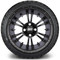 Lakeside Buggies MODZ 14" Vampire Matte Black Wheels & Street Tires Combo- G1-5402-MTB STREET OPTION Modz Tire & Wheel Combos