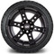 Lakeside Buggies MODZ 14" Reef Matte Black Wheels & Street Tires Combo- G1-5409-MTB STREET OPTION Modz Tire & Wheel Combos