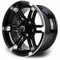 Lakeside Buggies MODZ Aftershock Machine & Black 14" Golf Cart Wheel- G1-5410-MB Modz Wheels