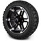 Lakeside Buggies MODZ 14" Aftershock Machined Black Wheels & Off-Road Tires Combo- G1-5410-MB OFF-ROAD OPTION Modz Tire & Wheel Combos