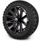 Lakeside Buggies MODZ 14" Mauler Glossy Black with Ball Mill Wheels & Off-Road Tires Combo- G1-5412-BB OFF-ROAD OPTION Modz Tire & Wheel Combos