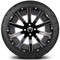 Lakeside Buggies MODZ 14" Mauler Glossy Black with Ball Mill Wheels & Street Tires Combo- G1-5412-BB STREET OPTION Modz Tire & Wheel Combos