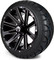 Lakeside Buggies MODZ 14" Mauler Glossy Black with Ball Mill Wheels & Street Tires Combo- G1-5412-BB STREET OPTION Modz Tire & Wheel Combos