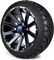 Lakeside Buggies MODZ 14" Mauler Glossy Black and Blue with Ball Mill Wheels & Street Tires Combo- G1-5412-BBB STREET OPTION Modz Tire & Wheel Combos