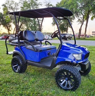 Lakeside Buggies MODZ® 14" Mauler Glossy Black and Blue with Ball Mill Wheels & Off-Road Tires Combo- BLUE Modz Tire & Wheel Combos