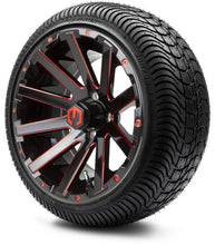 Lakeside Buggies MODZ 14" Mauler Glossy Black and Red with Ball Mill Wheels & Street Tires Combo- G1-5412-BBR STREET OPTION Modz Tire & Wheel Combos