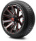 Lakeside Buggies MODZ 14" Mauler Glossy Black and Red with Ball Mill Wheels & Street Tires Combo- G1-5412-BBR STREET OPTION Modz Tire & Wheel Combos