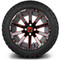 Lakeside Buggies MODZ 14" Mauler Glossy Black and Red with Ball Mill Wheels & Off-Road Tires Combo- G1-5412-BBR OFF-ROAD OPTION Modz Tire & Wheel Combos