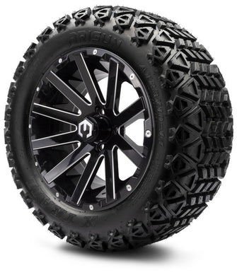 Lakeside Buggies MODZ 14" Mauler Glossy Black with Ball Mill Wheels & Off-Road Tires Combo- G1-5412-BB OFF-ROAD OPTION Modz Tire & Wheel Combos