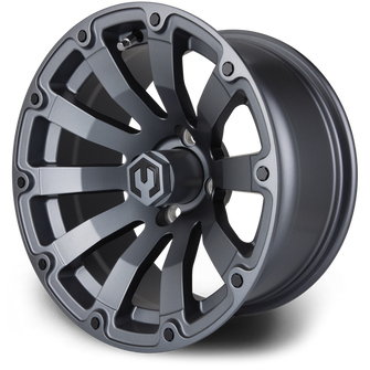 Lakeside Buggies MODZ Bomber Matte Gunmetal 14" Golf Cart Wheel- G1-5415-SV Modz Wheels