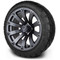 Lakeside Buggies MODZ 14" Bomber Matte Gunmetal Wheels & Street Tires Combo- G1-5415-SV STREET OPTION Modz Tire & Wheel Combos