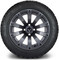 Lakeside Buggies MODZ 14" Bomber Matte Gunmetal Wheels & Street Tires Combo- G1-5415-SV STREET OPTION Modz Tire & Wheel Combos