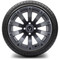 Lakeside Buggies MODZ 14" Bomber Matte Gunmetal Wheels & Street Tires Combo- G1-5415-SV STREET OPTION Modz Tire & Wheel Combos