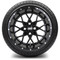 Lakeside Buggies MODZ 14" Vortex Glossy Black Wheels & Street Tires Combo- G1-5416-GB STREET OPTION Modz Tire & Wheel Combos