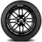 Lakeside Buggies MODZ 14" Mayhem Glossy Black with Ball Mill Wheels & Street Tires Combo- G1-5417-BB STREET OPTION Modz Tire & Wheel Combos