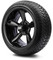 Lakeside Buggies MODZ 14" Godfather Glossy Black Wheels & Street Tires Combo- G1-5418-GB STREET OPTION Modz Tire & Wheel Combos