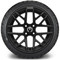 Lakeside Buggies MODZ 14" Matrix Matte Black Wheels & Street Tires Combo- G1-5419-MTB STREET OPTION Modz Tire & Wheel Combos