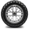 Lakeside Buggies MODZ 14" Matrix Silver Wheels & Off-Road Tires Combo- G1-5419-SV OFF-ROAD OPTION Modz Tire & Wheel Combos