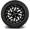 Lakeside Buggies MODZ 14" Carnage Glossy Black with Ball Mill Wheels & Off-Road Tires Combo- G1-5421-BB OFF-ROAD OPTION Modz Tire & Wheel Combos