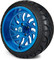 Lakeside Buggies MODZ 14" Carnage Brushed Blue with Ball Mill Wheels & Street Tires Combo- G1-5421-BBB STREET OPTION Modz Tire & Wheel Combos