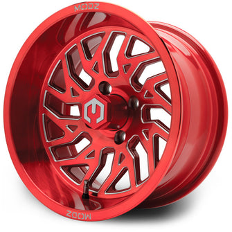 Lakeside Buggies MODZ Carnage Brushed Red Ball Mill 14" Golf Cart Wheel- G1-5421-BBR Modz Wheels