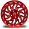 Lakeside Buggies MODZ Carnage Brushed Red Ball Mill 14" Golf Cart Wheel- G1-5421-BBR Modz Wheels