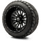 Lakeside Buggies MODZ 14" Assassin Glossy Black with Ball Mill Wheels & Street Tires Combo- G1-5423-BB STREET OPTION Modz Tire & Wheel Combos