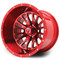 Lakeside Buggies MODZ Assassin Brushed Red with Ball Mill 14" Golf Cart Wheel- G1-5423-BRM Modz Wheels