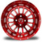 Lakeside Buggies MODZ Assassin Brushed Red with Ball Mill 14" Golf Cart Wheel- G1-5423-BRM Modz Wheels