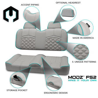 Lakeside Buggies MODZ FS1 CUSTOM FRONT SEAT - GRAY BASE- MODZ FS1 - GRAY Modz Gray