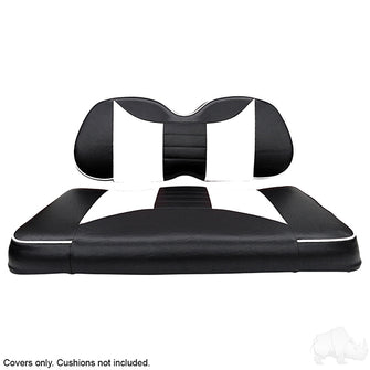 Lakeside Buggies RHOX Front Seat Cover Set, Rally Black/White, Club Car Tempo, Precedent 04+- SEAT-031BW-R-CV Rhox NEED TO SORT