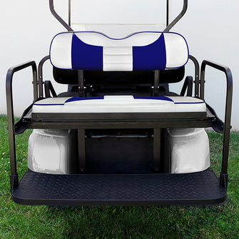 Lakeside Buggies RHOX Rhino Aluminum Seat Kit, Rally White/Blue, E-Z-Go TXT 96+- SEAT-415WBL-R Rhox NEED TO SORT