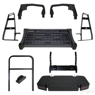 Lakeside Buggies RHOX Rhino Aluminum Seat Kit, Sport Black Carbon Fiber/Gray Carbon Fiber, E-Z-Go TXT 96+- SEAT-511BGCF-S Rhox NEED TO SORT