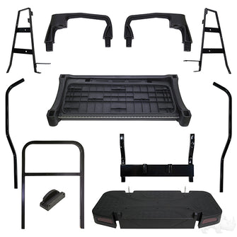 Lakeside Buggies RHOX Rhino Aluminum Seat Kit, Sport Black/Green, Club Car DS 00.5+- SEAT-521BG-S Rhox NEED TO SORT